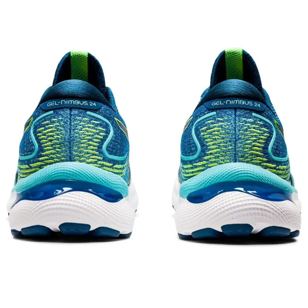 ASICS GEL-Nimbus 24 Men's Running Shoes Lake Drive/Hazard Green Size 8 US
